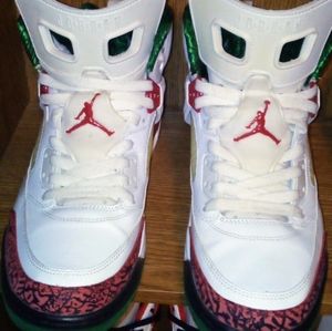 Air Jordans Spizike OG 2014 White Cement. Used In Excellent Condition.